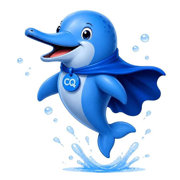 Civvy the dolphin, CiviQuest's civic-hero mascot